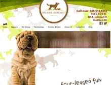 Tablet Screenshot of doghausuniversity.com